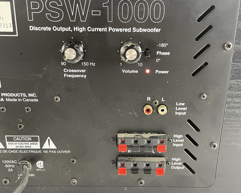 JBL PSW-1000 Home Theater Power Subwoofer Tested