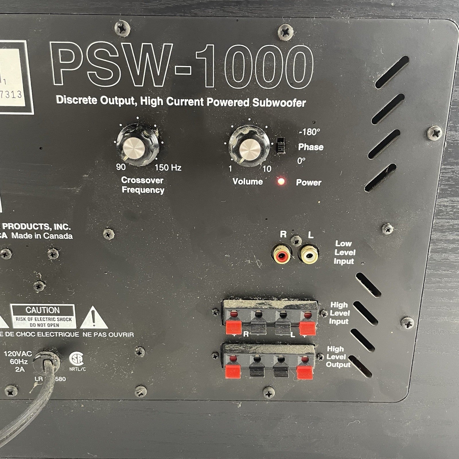 JBL PSW-1000 Home Theater Power Subwoofer Tested7