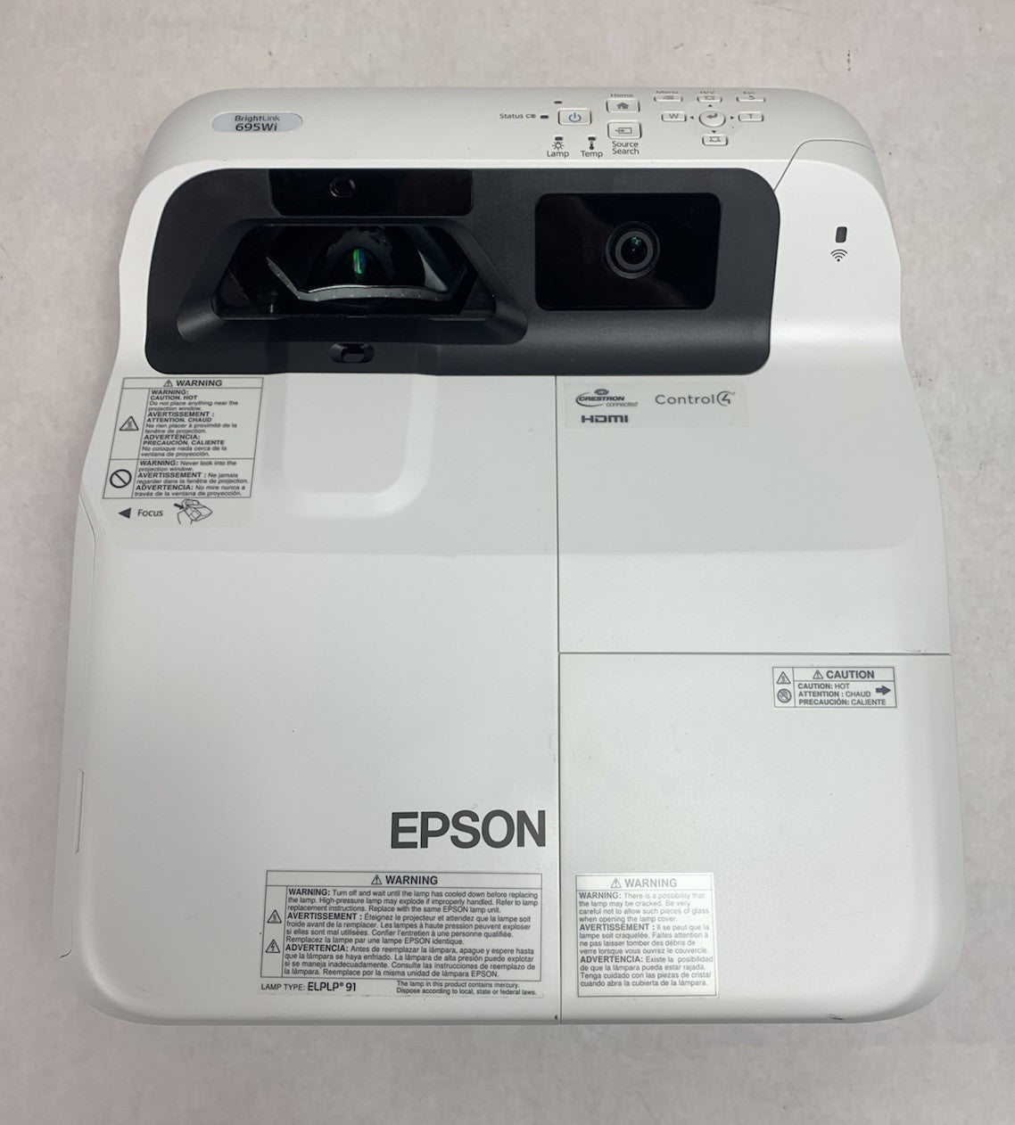 Epson PowerLite 695Wi H740A LCD Lamp Projector 769 Lamp Hours - No Remote5