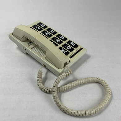 Vintage BELL EZ Button Big Button Corded Phone