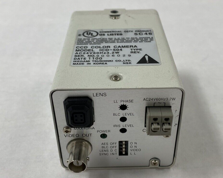 For Parts or Repair Ikegami Tsushinki ICD-504 CCD Color Camera No Lens