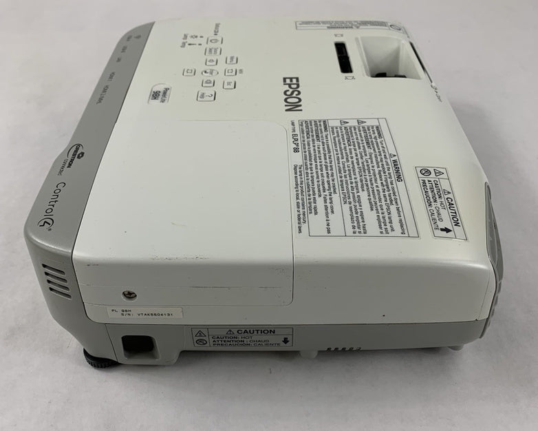 Epson PowerLite 98H H687A LCD Lamp Projector 96 Lamp Hours- Yellow Hue No Remote