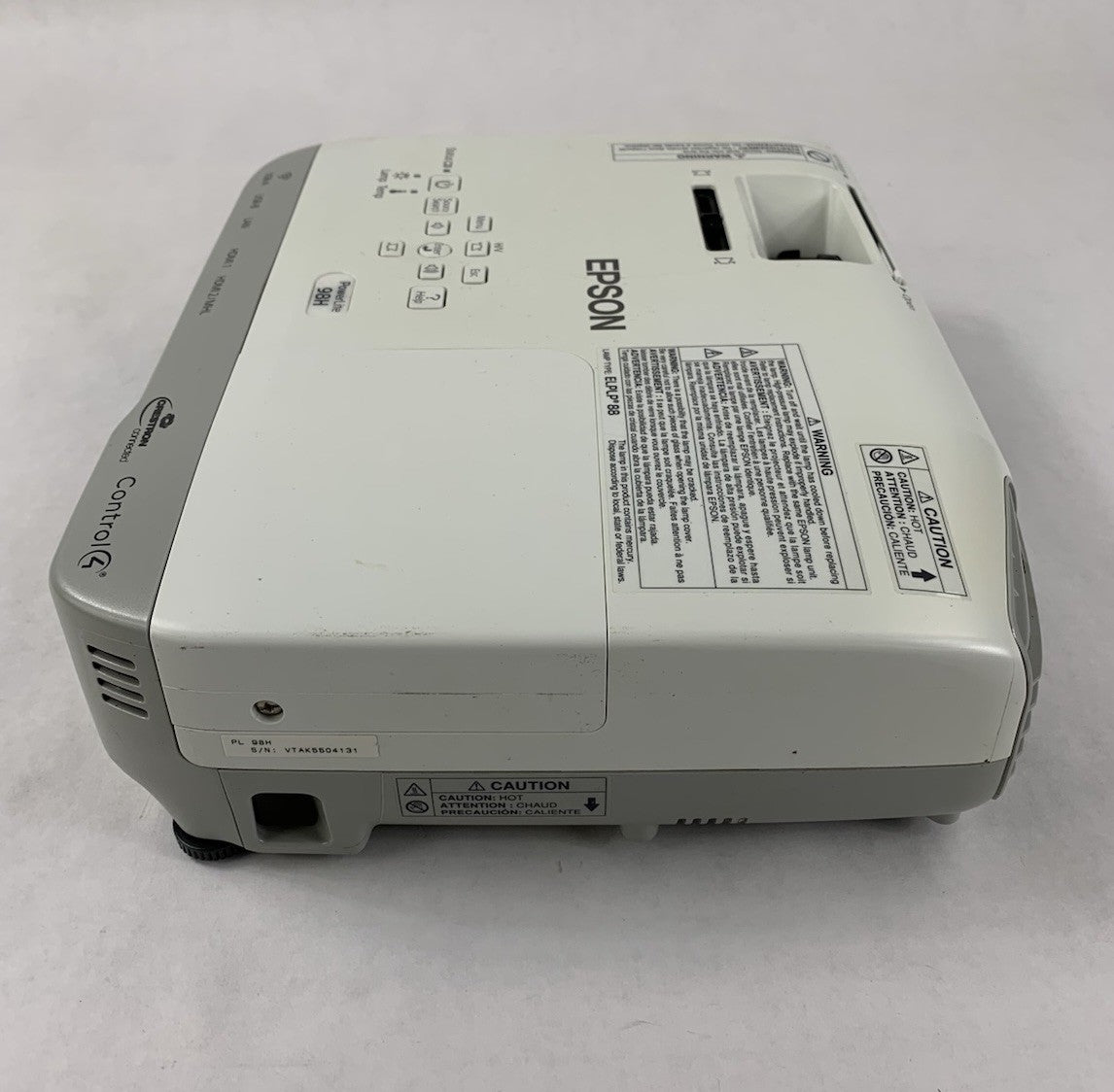 Epson PowerLite 98H H687A LCD Lamp Projector 96 Lamp Hours- Yellow Hue No Remote5