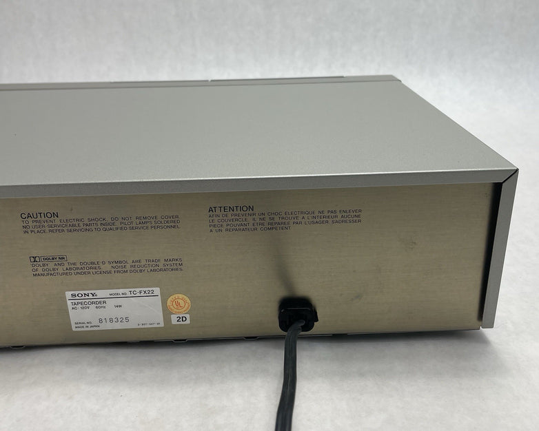 Sony TC-FX22 Tape Recorder Cassette Tape Player Tested For Parts