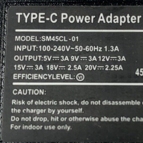Lot of 8 Total Micro SM45CL-01 50-60 Hz 45W Power Supply Adapter