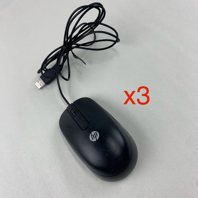 Lot of 3 HP MSU1158 Wired Mouse 672654-001
