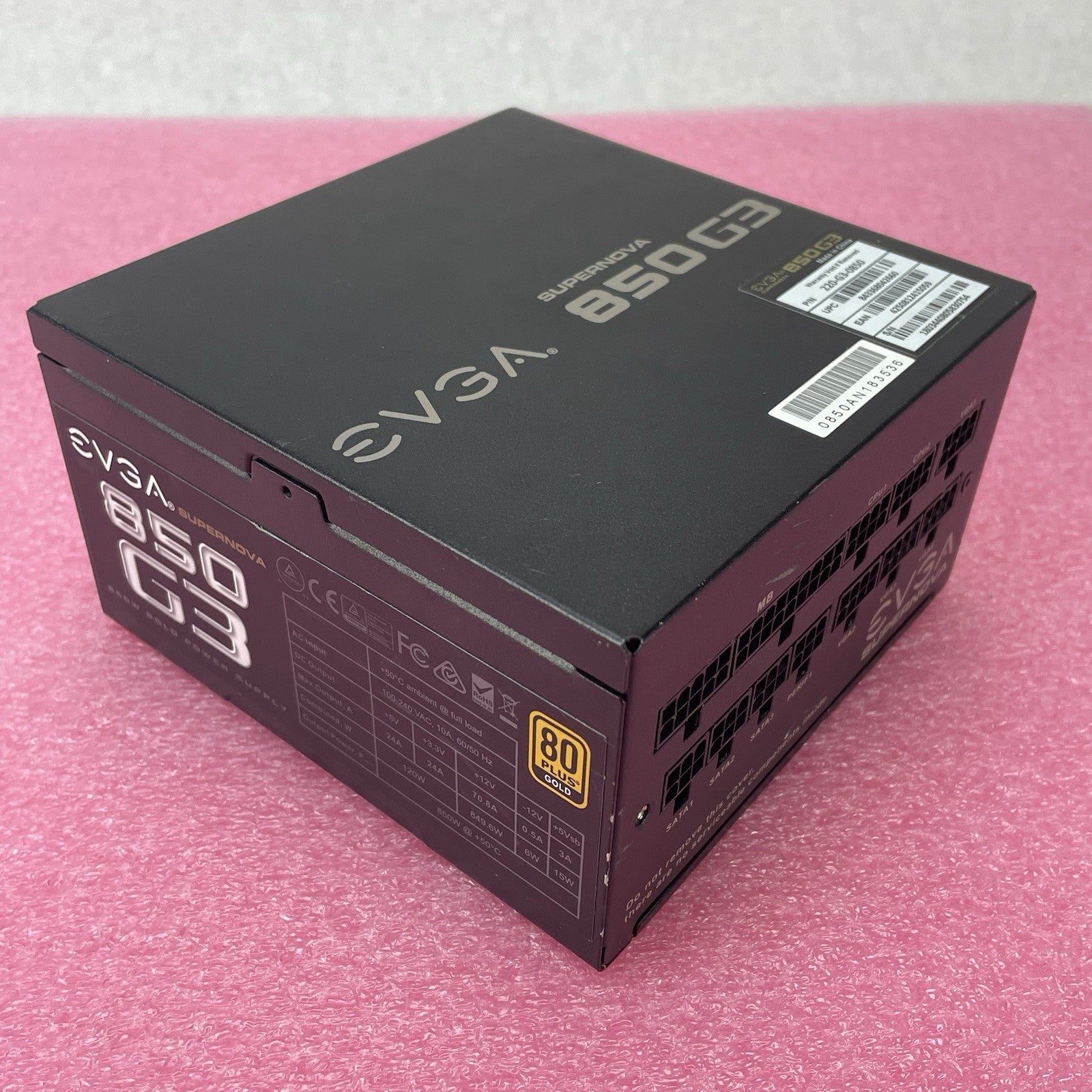 EVGA PSU 220-G3-0850 SuperNOVA 850 G3 850W 80 Plus0