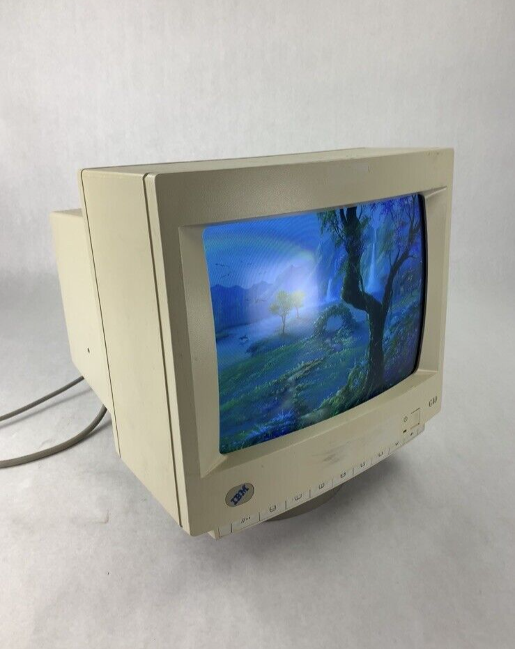 Vintage IBM G40 6542-103 VGA CRT Computer Monitor Retro Gaming Tested