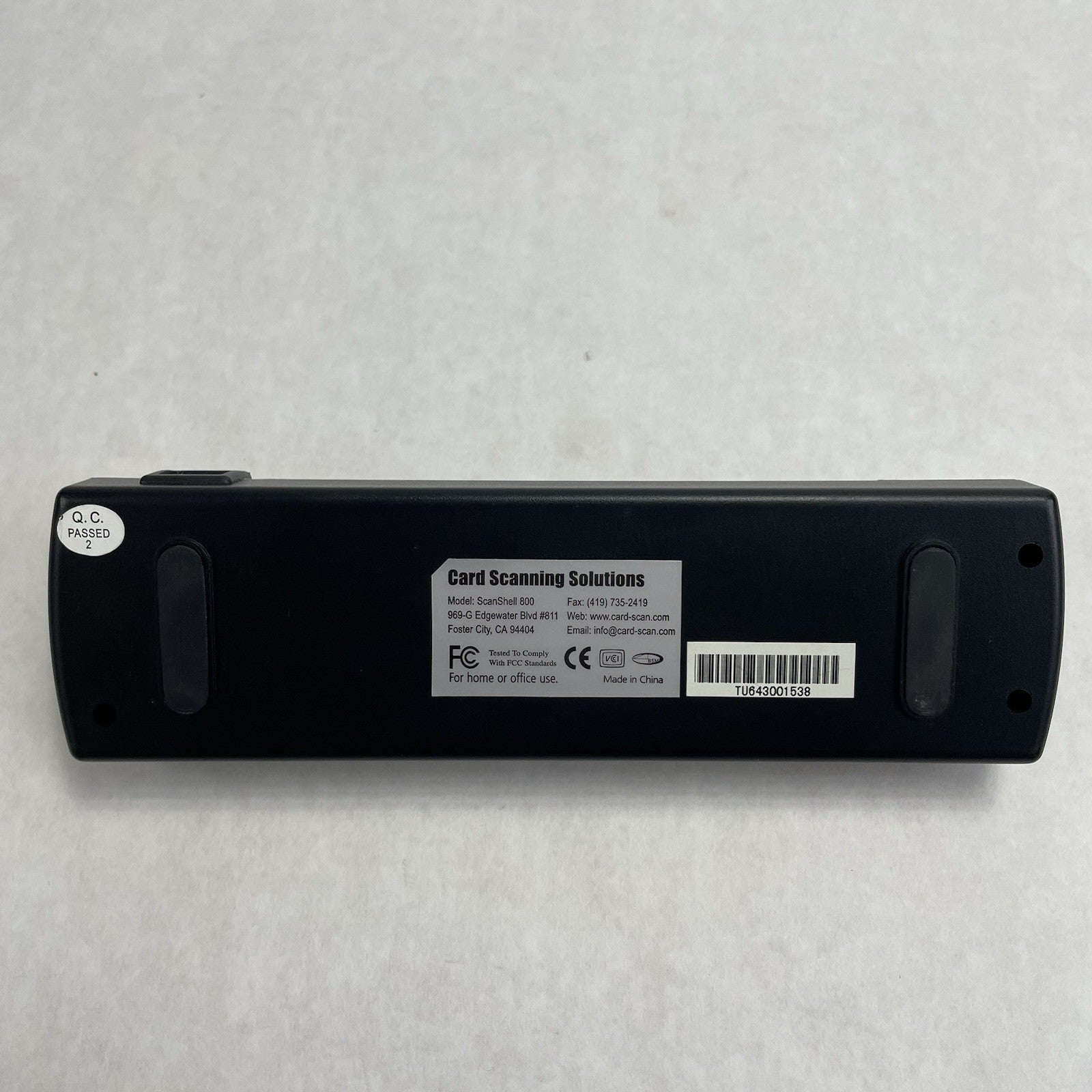 ScanShell 800 Card Scanning Solutions Scanner Power Tested