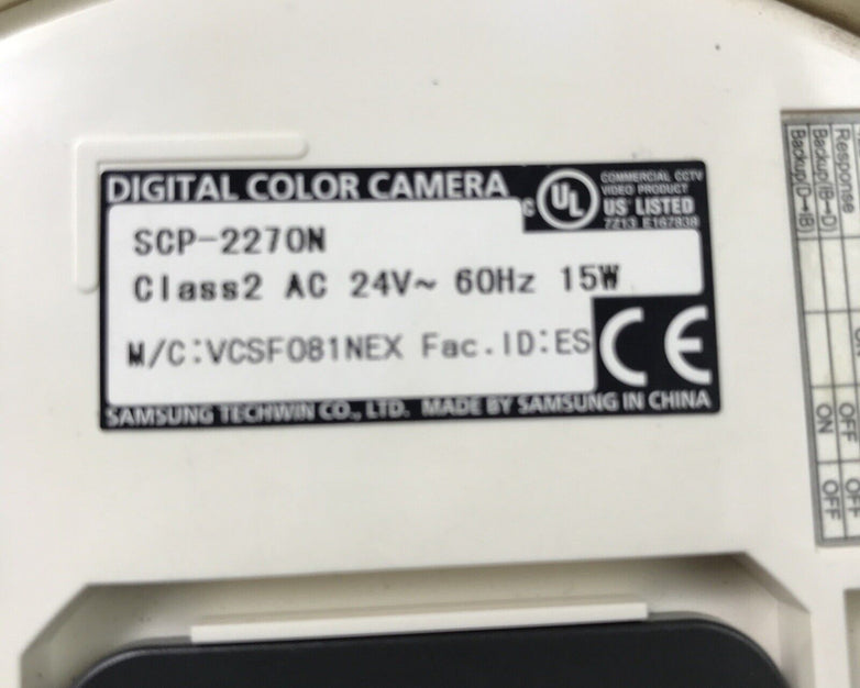 Samsung SCP-2270N Digital Color Camera 60Hz 24V 15W AC Security Camera