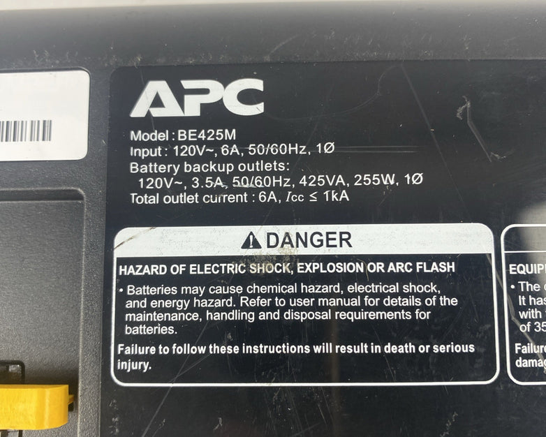 APC BE4 Back-UPS 425VA Battery Backup Surge Protector No Batteries Tested
