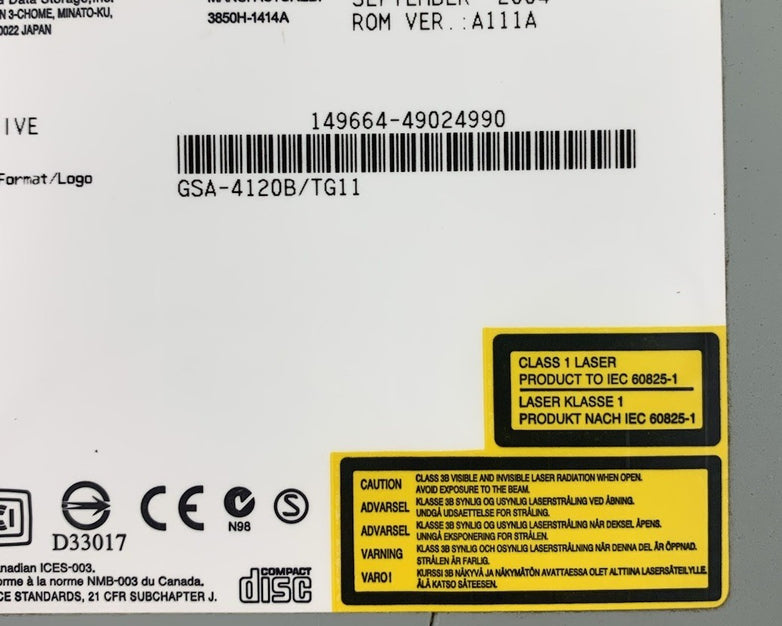 HL Data Storage GSA-4120B DVD Writable/CD-RW Drive