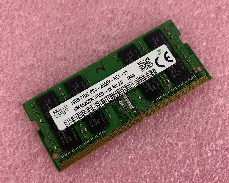 SK Hynix HMA82GS6CJR8N-VK 16 GB 2RX8 PC4-2666V-SE1-11  SODIMM Laptop Memory Ram
