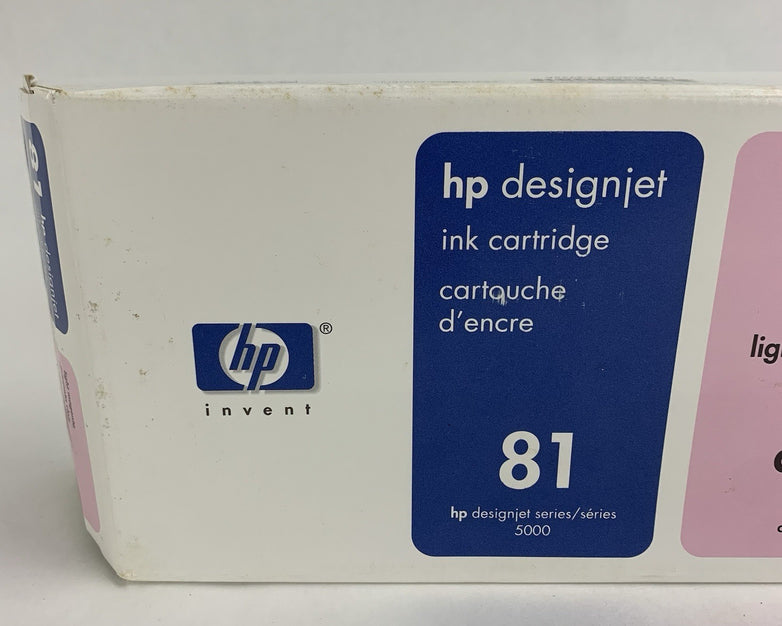 HP Designjet Ink Cartridge C4935A Light Magenta 81 New OEM Box Sealed 05