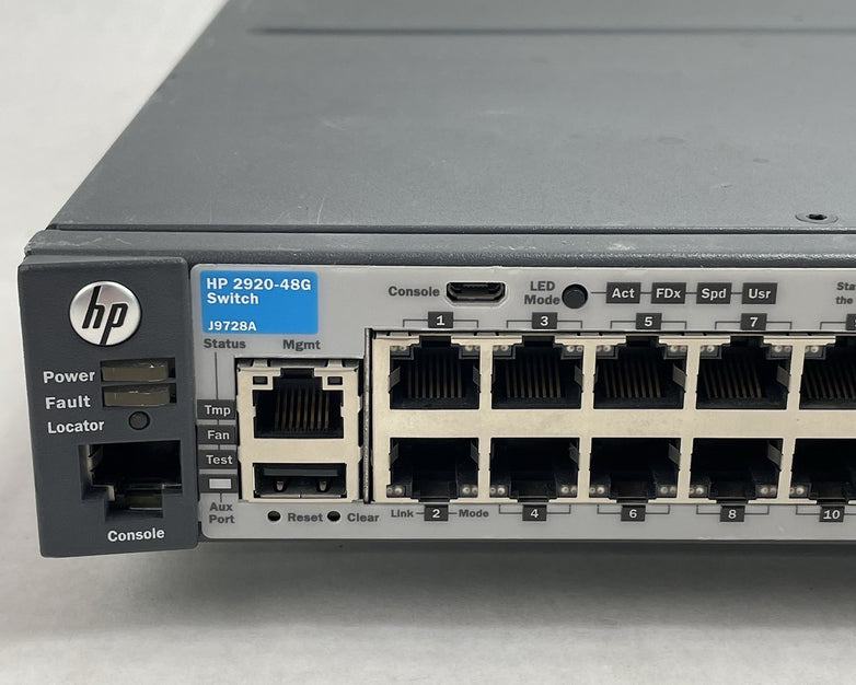 HP 2920-48G J9728A 48-Port Layer 3 Managed Gigabit Switch Tested & Reset