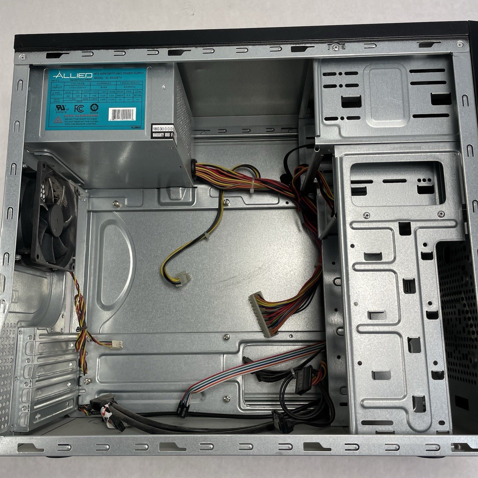 APEX TX-606-U3 MicroATX Computer Case Barebones 300W Allied Power Supply Tested