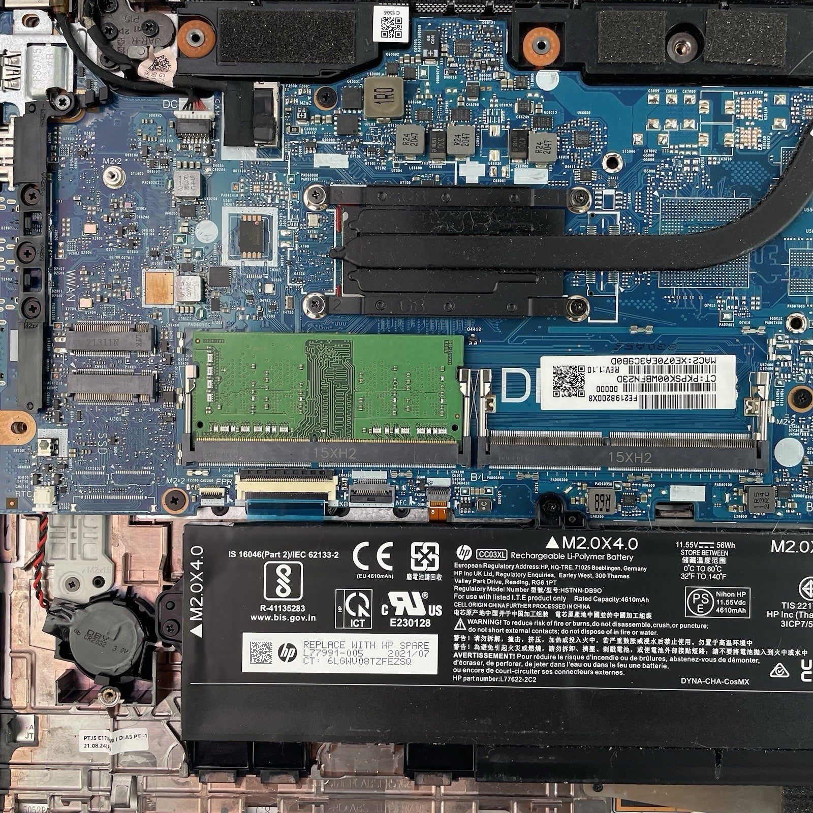 HP EliteBook 850 G8 15.6" i5-1145G7 2.60 GHz 8 GB RAM No SSD/OS/AC- Bent SC Slot19