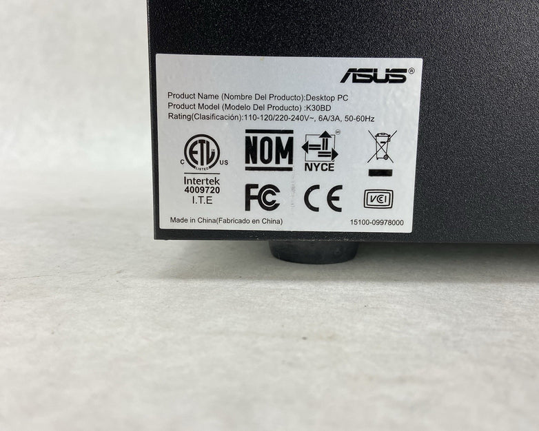 ASUS K30BD MT AMD Sempron 3850 1.3GHz 4GB RAM No HDD No OS