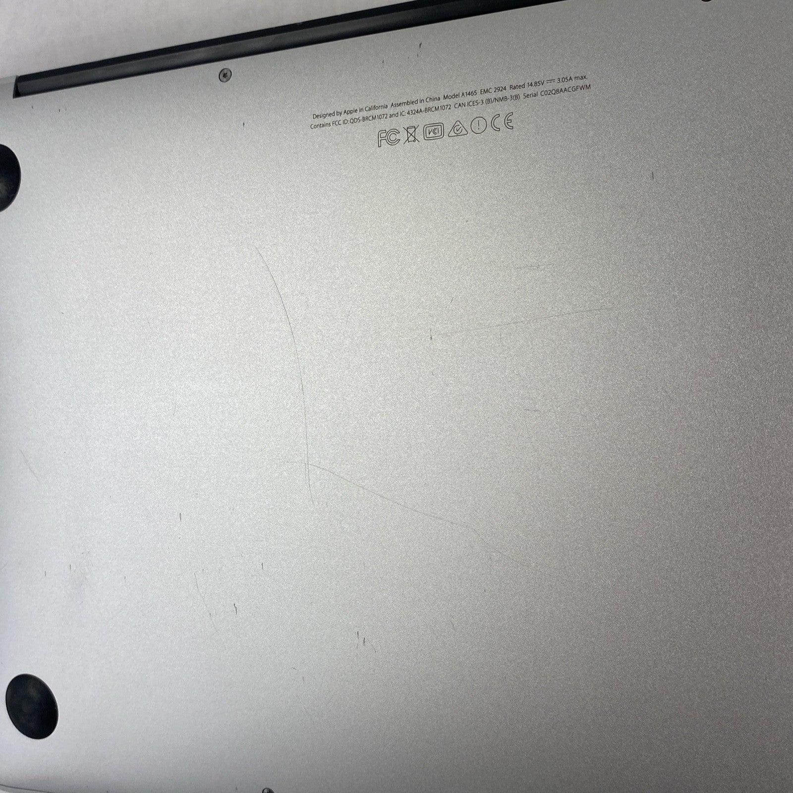 Apple MacBook Air A1465 2015 11" 1.6Ghz i5 4GB RAM 120GB SSD os11.7.1 706 Cycles