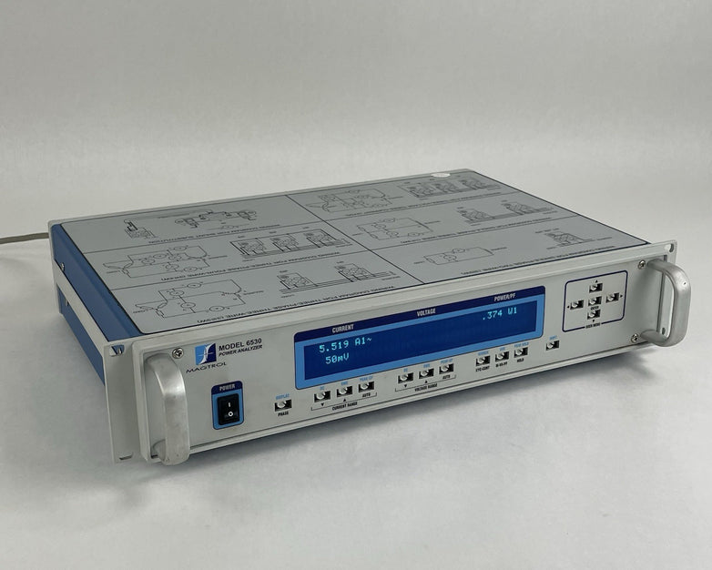 Magtrol 6530 3-Phase Power Analyzer Power Tested For Parts Missing Buttons