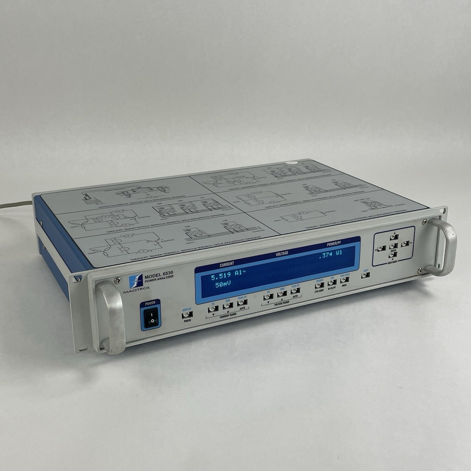 Magtrol 6530 3-Phase Power Analyzer Power Tested For Parts Missing Buttons0