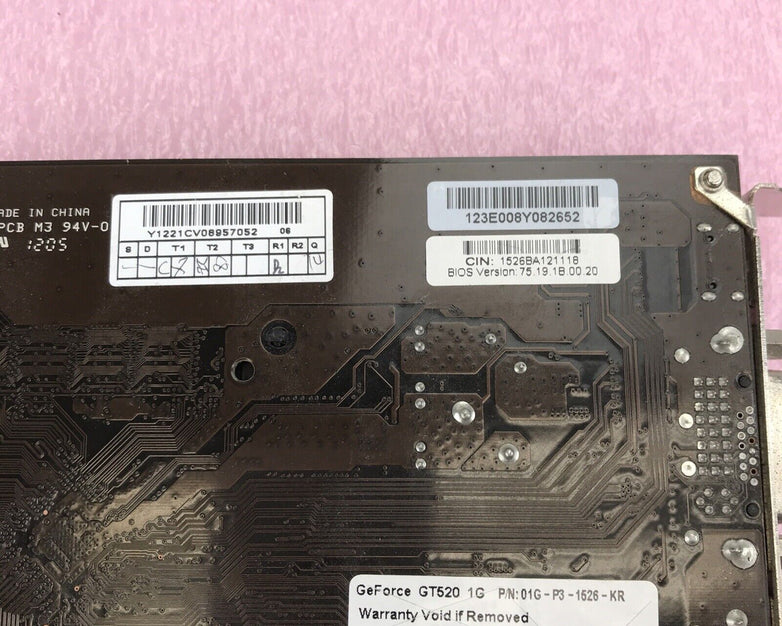 GeForce GT520 1G PCI-E 01G-P3-1526-KR Graphics Card GPU P1310