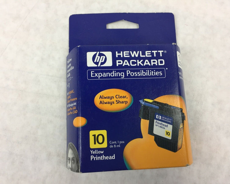 Genuine HP 10 Printhead Yellow C4803A  Warranty End Date May 2002 Factory Sealed