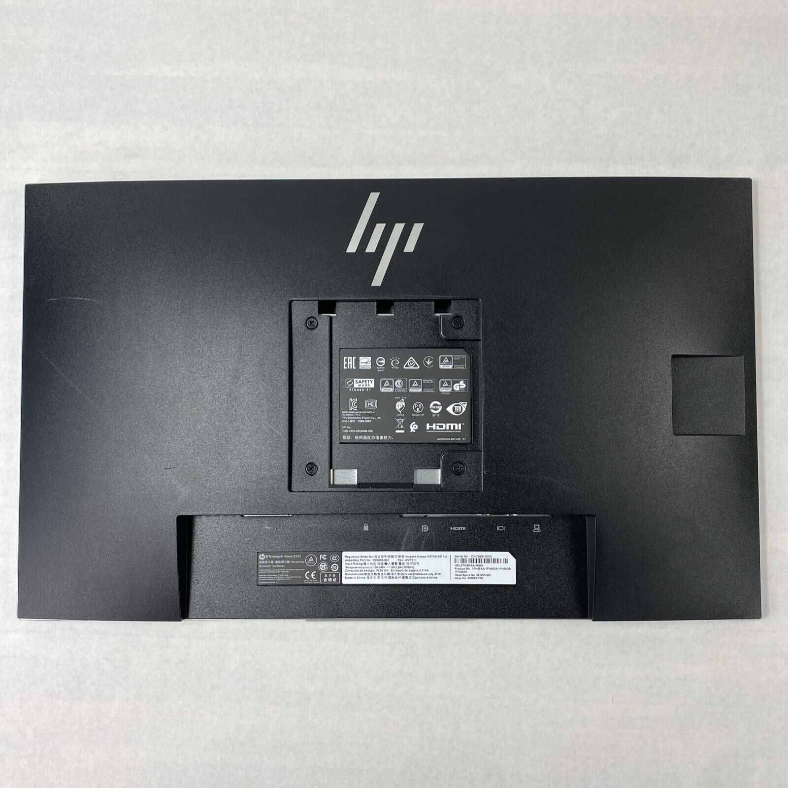 HP EliteDisplay E233 23" Monitor 1920 x 1080 LCD FHD USB3.0 HDMI DP VGA Grade B