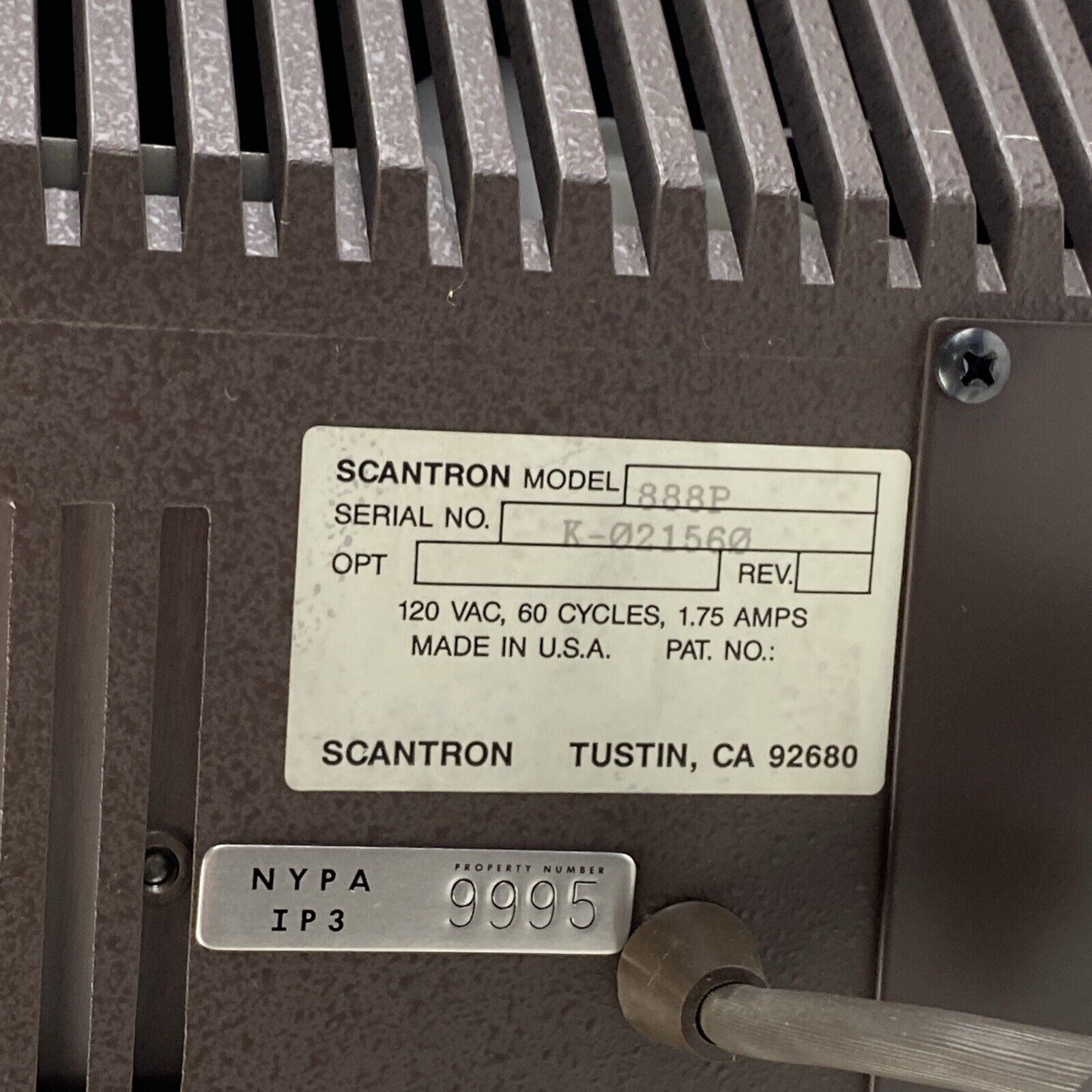 Scantron 888P+ Test Scoring Machine - For Parts or Repair