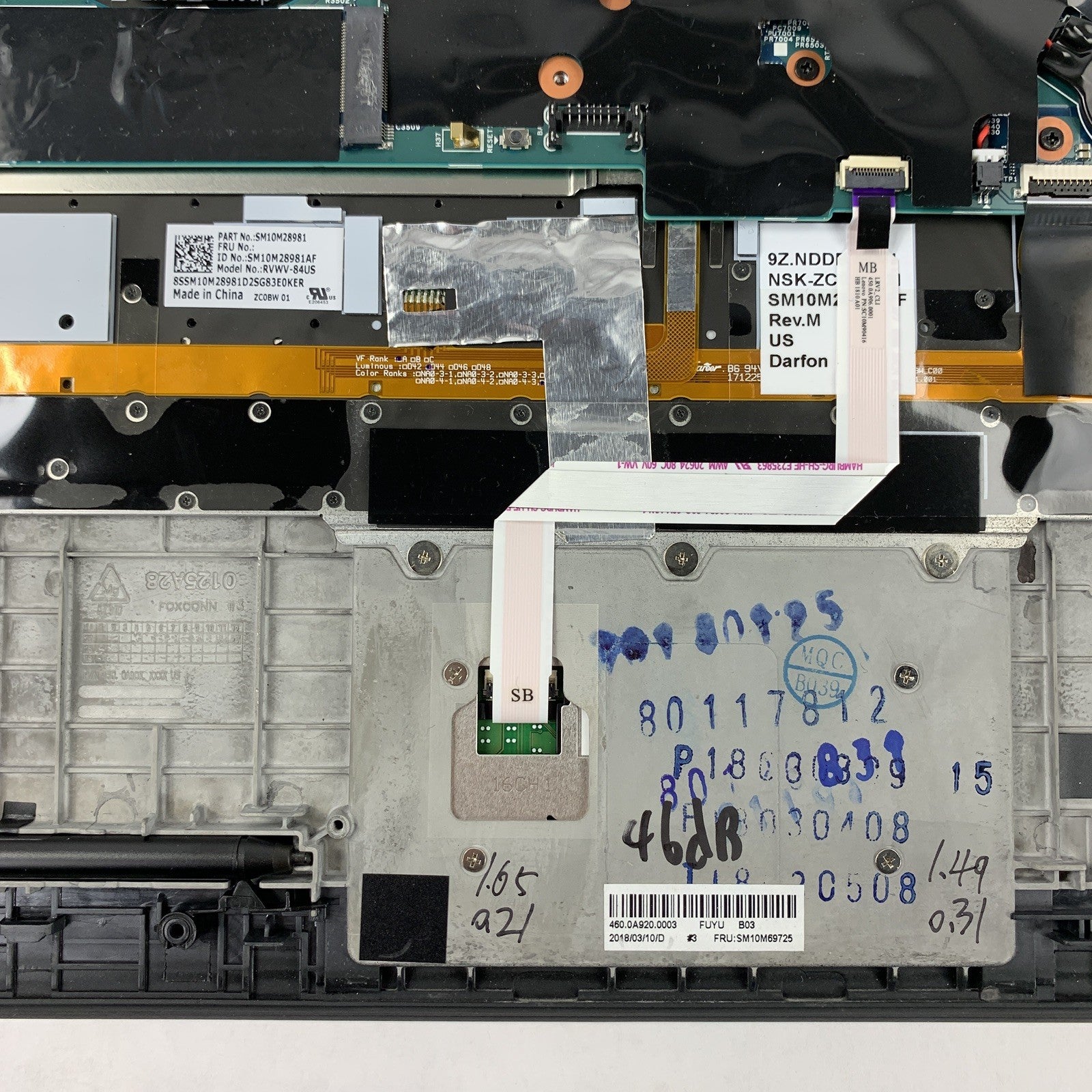 Lenovo X1 Yoga Gen 2 14" i5-7300U 2.6 GHz 8 GB Ram No OS No HDD No Batt No AC