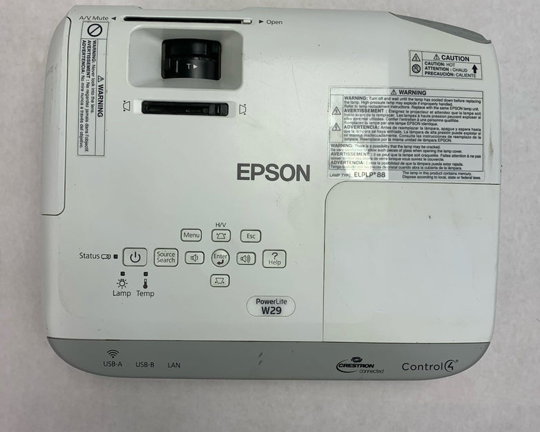 Epson PowerLite W29 H690A LCD Lamp Projector 3933 Lamp Hours - No Remote