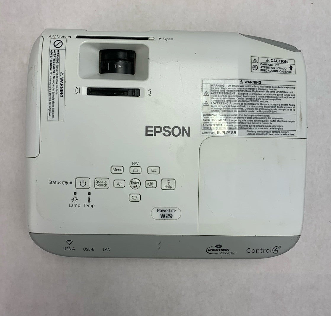 Epson PowerLite W29 H690A LCD Lamp Projector 3933 Lamp Hours - No Remote6