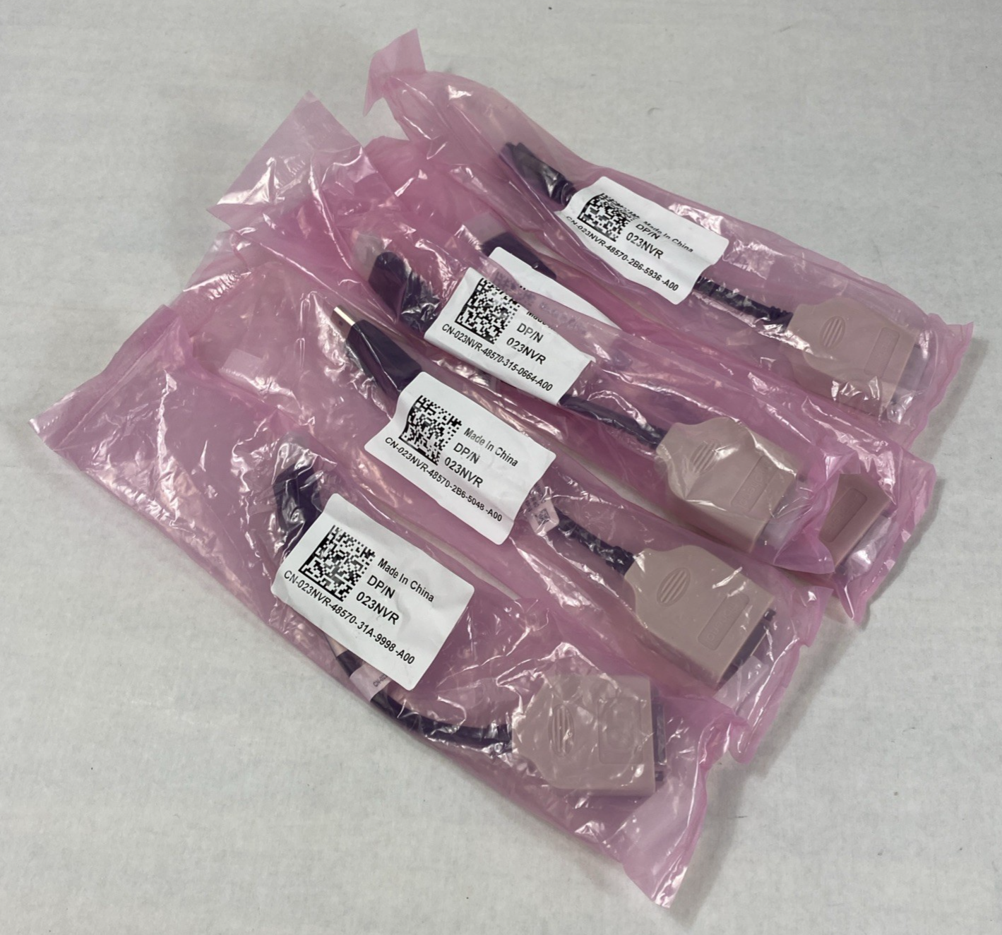 Dell DP/N 023NVR Display Port to DVI Video Adapter Cable (Lot of 5)