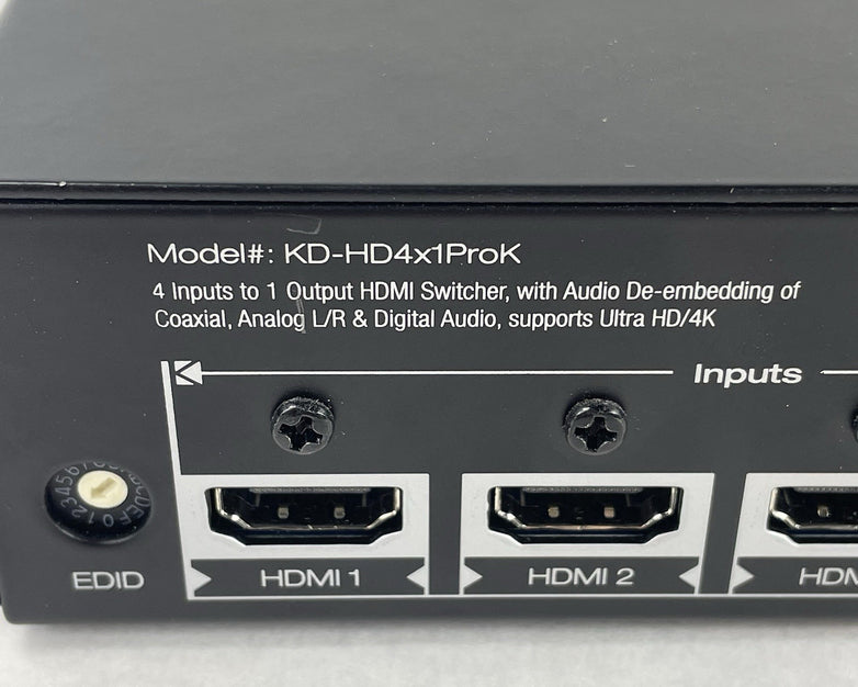 KeyDigital KD-HD4x1ProK 4 to 1 HDMI Switcher