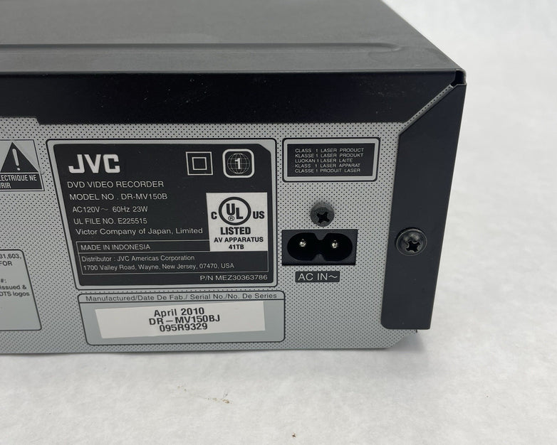 JVC DR-MV150 B DVD VCR Combo Recorder Player