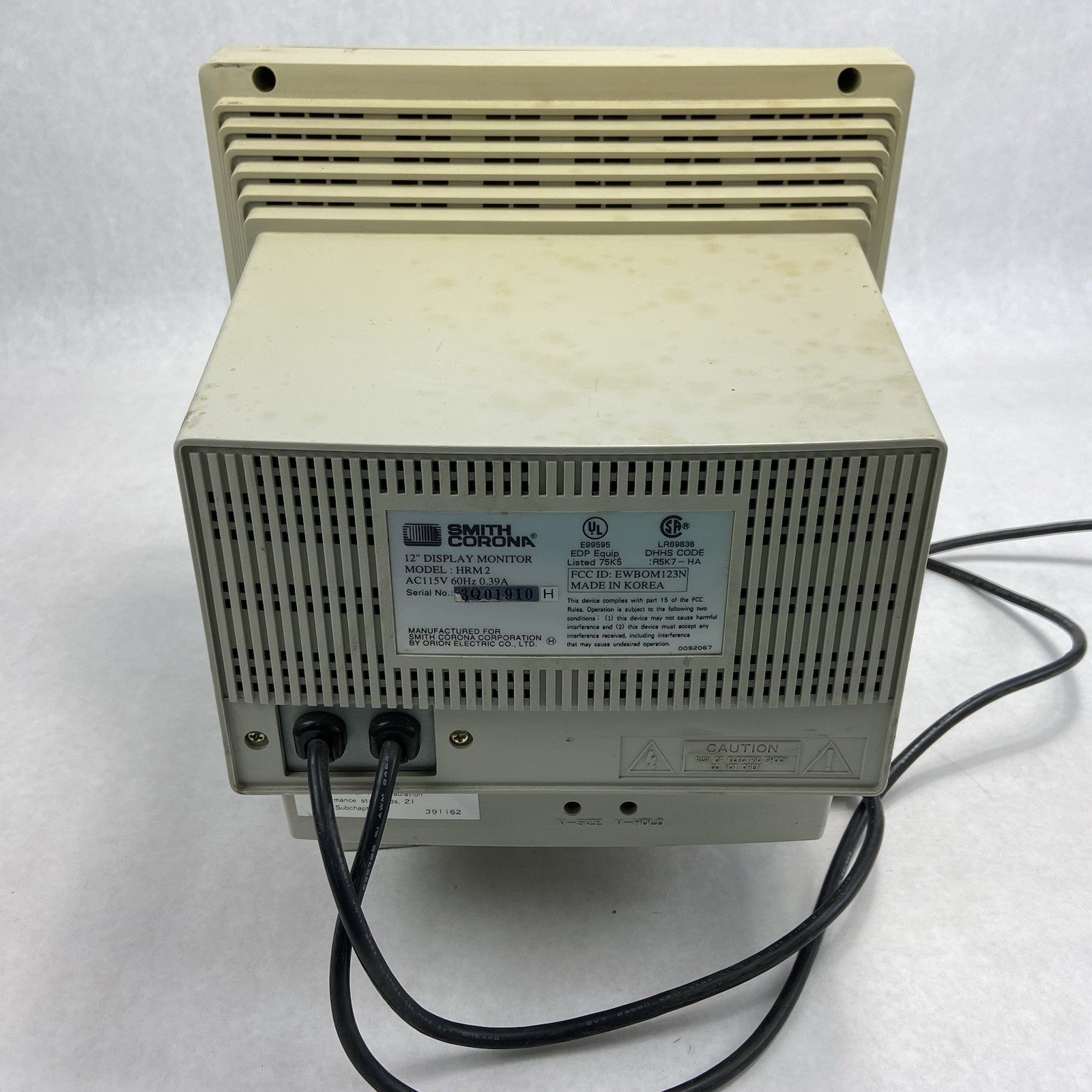 Smith Corona 12" Vintage CRT Monitor Model HRM2 | HRM 2 - Tested and Working
