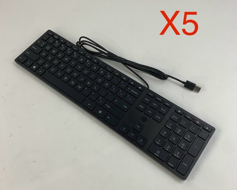 HP L969-001 Wired Desktop 320k & Halley USB Keyboard - Untested - Lot of 5