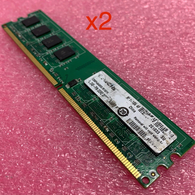 Crucial CT25664AA800.M16FH 2GB DDR2-800 PC2-6400 240-Pin DIMM  Lot of 2
