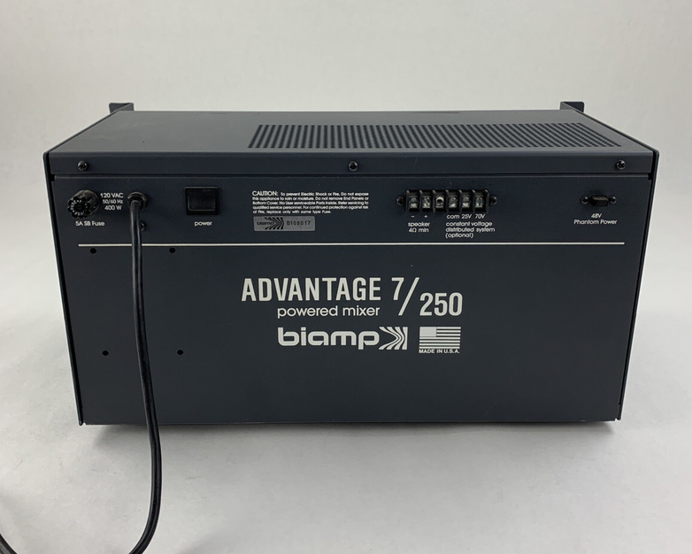 Biamp Advantage 7/250 Biamp Powered Mixer Level Controls Scratch Parts Or Repair