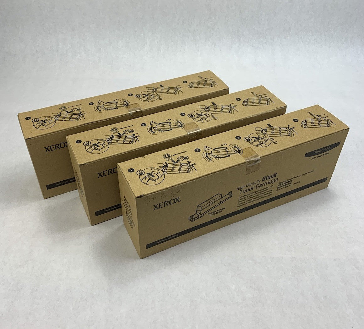 Xerox Phaser 6360 High-Capacity Black Toner Cartridge (Lot of 3)