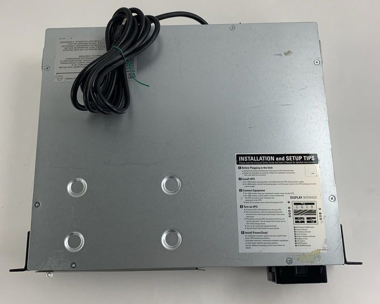 APC SMT750RM2U Line Interactive Rackmount No Battery No Faceplate W/ Caddy Cover