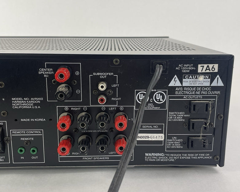 Harman Kardon AVR 20II 5.1 A/V Receiver - Tested