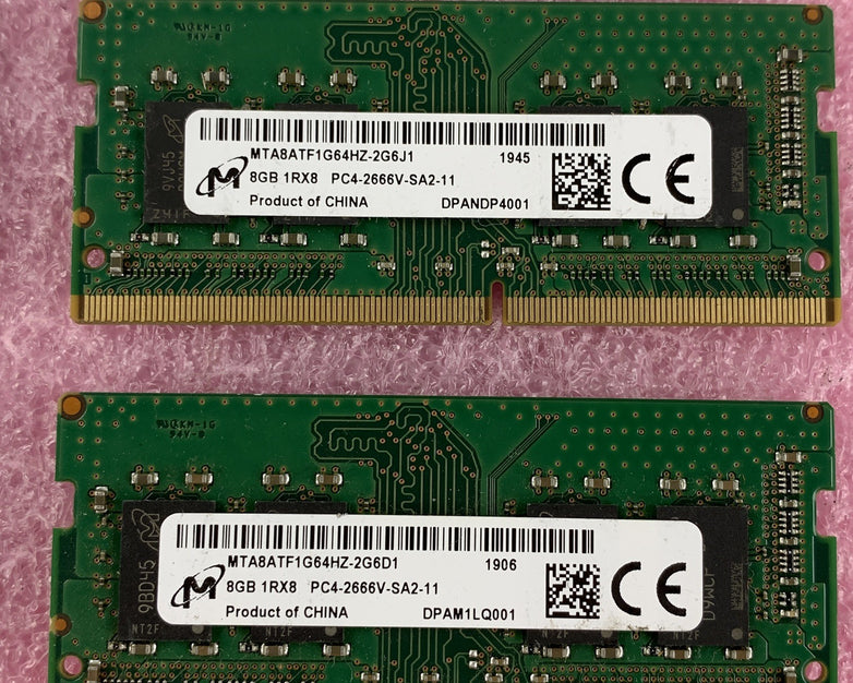 SK Hynix Micron Samsung Kingston 8 GB 1Rx8 PC4-2666V Memory Ram Mixed Lot of 8x
