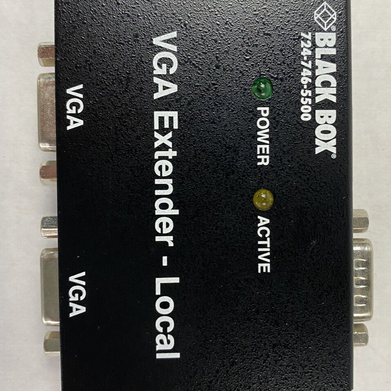 Lot of 2 Black Box 724-746-5500 VGA Extender Local Untested
