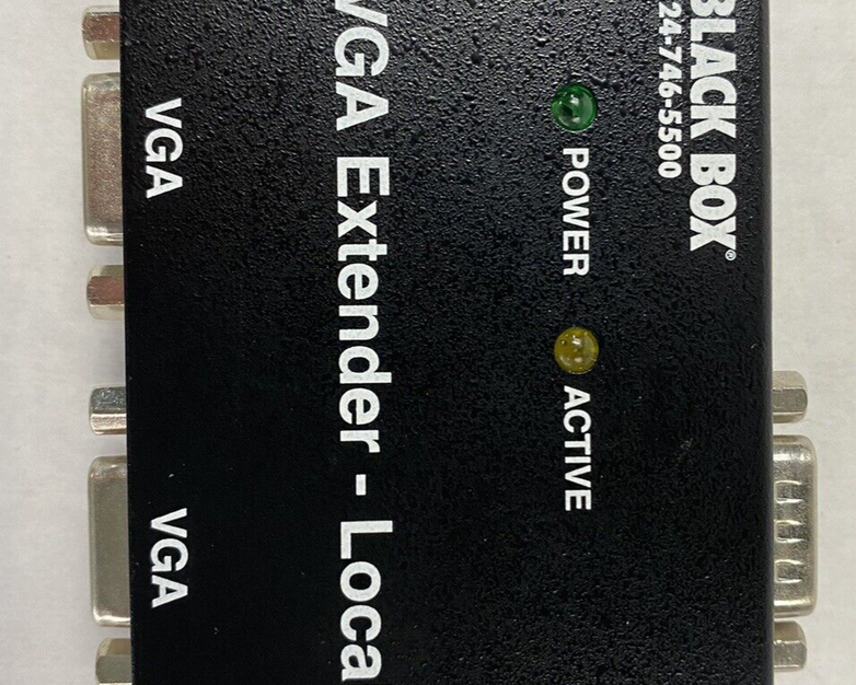 Lot of 2 Black Box 724-746-5500 VGA Extender Local Untested