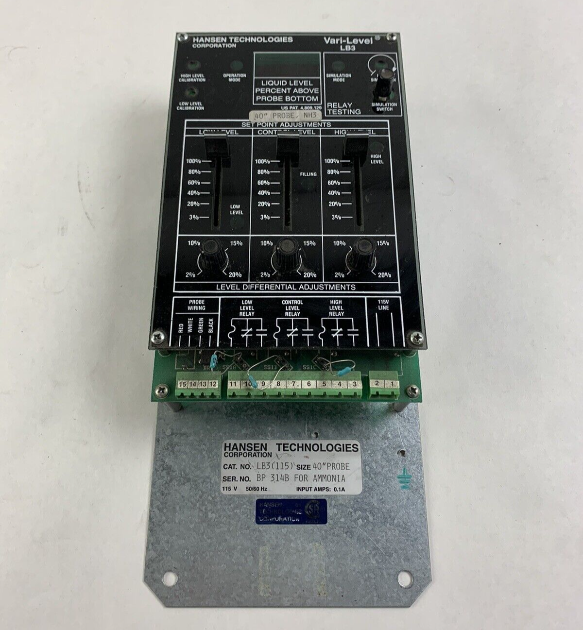 Hansen Technologies Corporation  Vari Level Amonia LB3