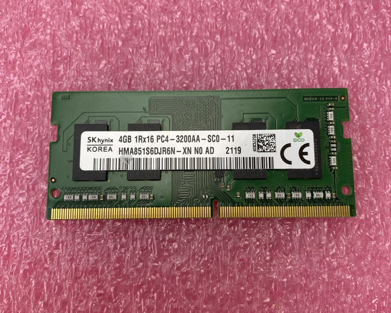 SK Hynix 4GB DDR4 PC4-3200AA Laptop RAM HMA851S6DJR6N - Lot of 2