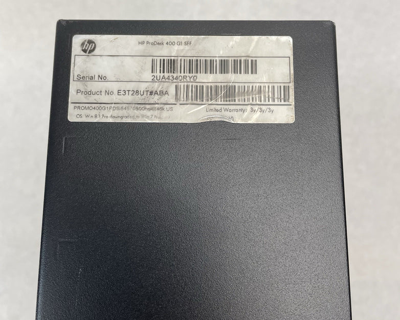 HP ProDesk 400 G1 SFF i5-4570 3.20 GHz 8 GB Ram No HDD No OS