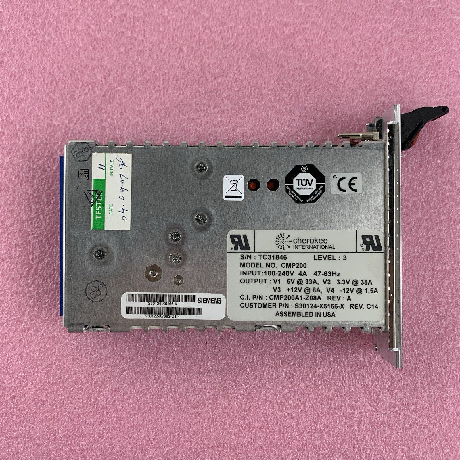 Cherokee CMP200 Siemens Hipath S30124-X5166-X 240V Power Supply Module2