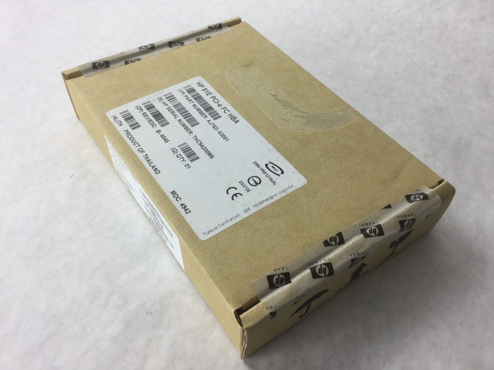 HP 81E PCI-e FC HBA, AJ762-63001, New in Box, Unopened,